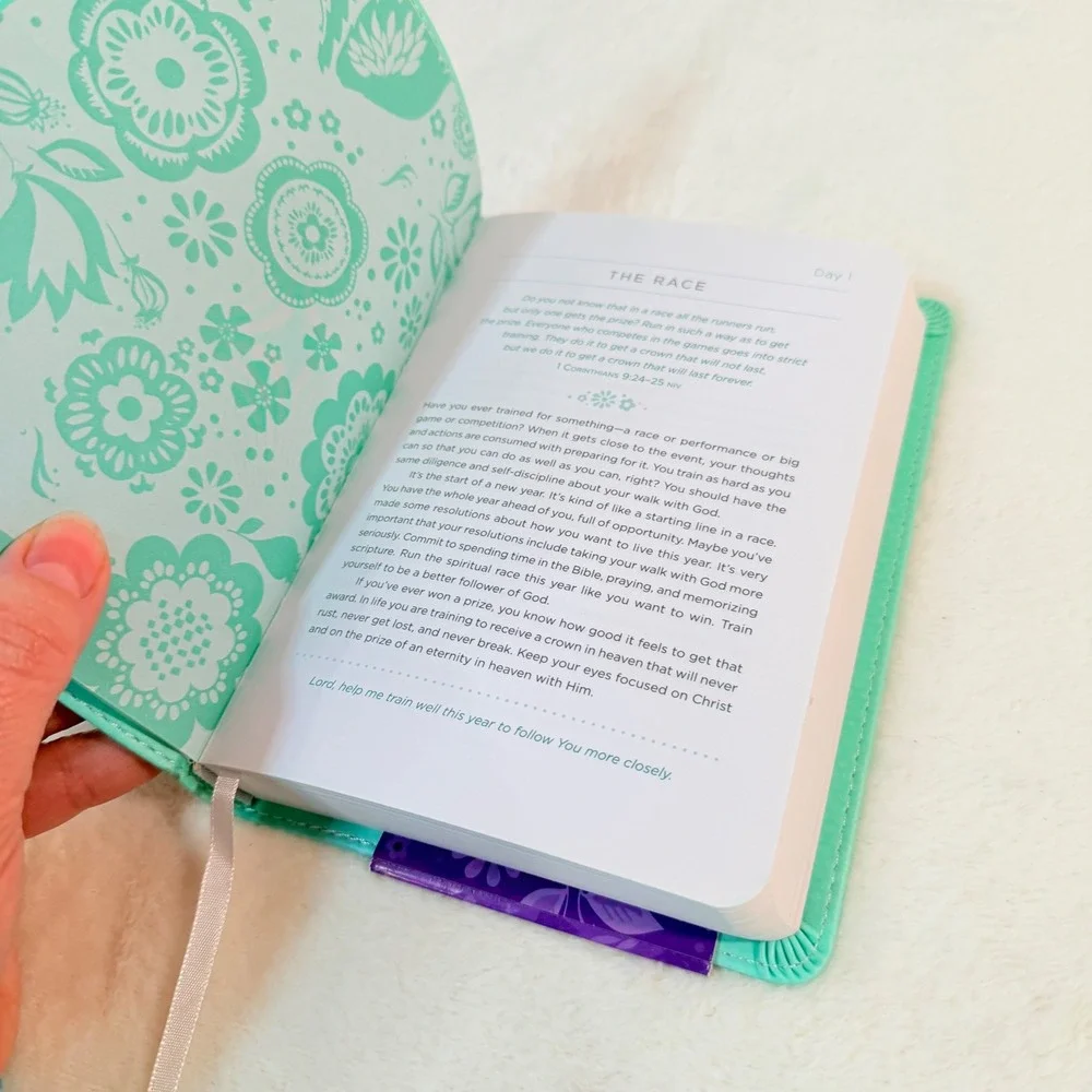 3-Minute Devotions‎ for Teen Girls Barbour Books Teal Faux Leather Devotional